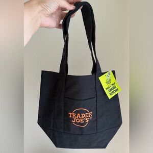 Trader Joe's Black Halloween Mini Tote Bag